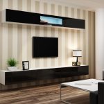 Cama TV stand VIGO 140 30/140/40 white/black gloss
