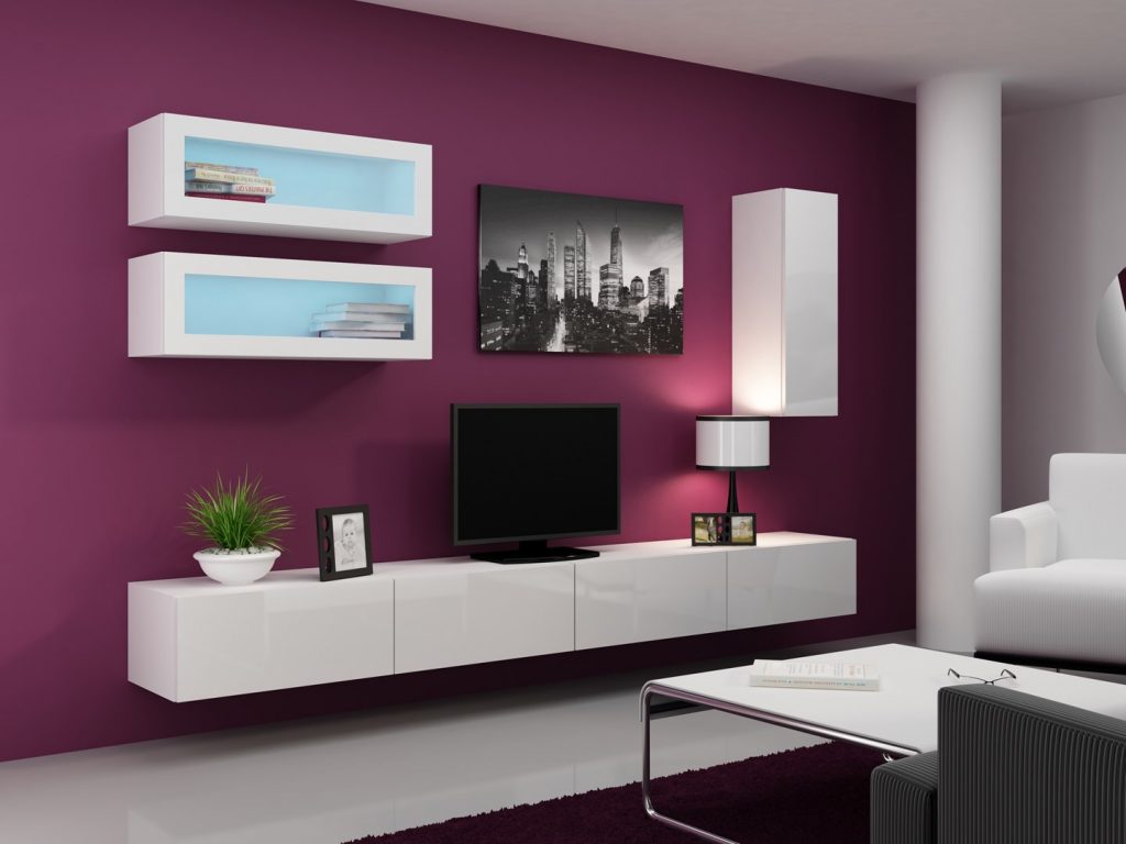 Cama TV stand VIGO 140 30/140/40 white/white gloss