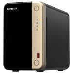 QNAP TS-264 NAS Tower Intel® Celeron® N5095 8 GB 0 TB QNAP QTS Black, Gold