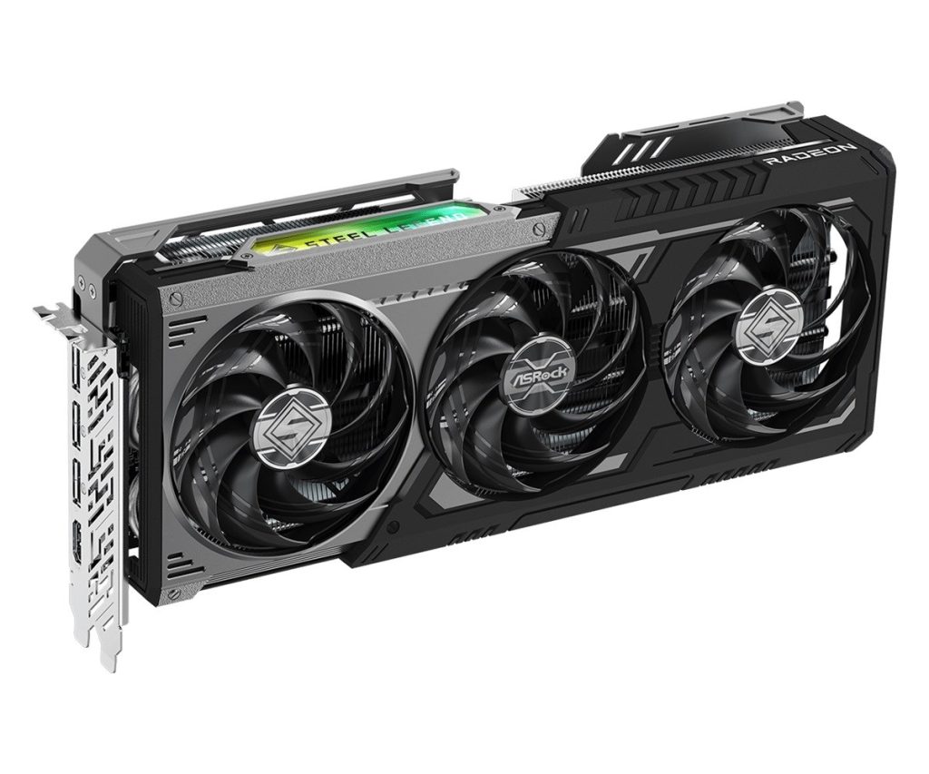 ASRock AMD Radeon™ RX 9070 XT Steel Legend Dark 16GB graphics card